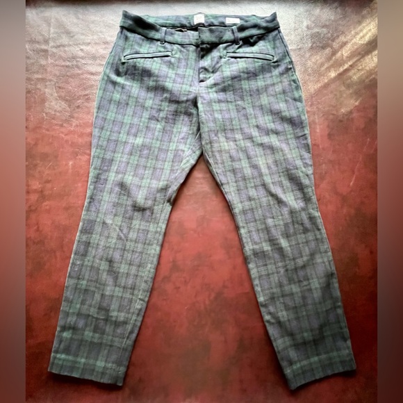 Gap Black Watch Plaid Pants, size 14. - Picture 1 of 7